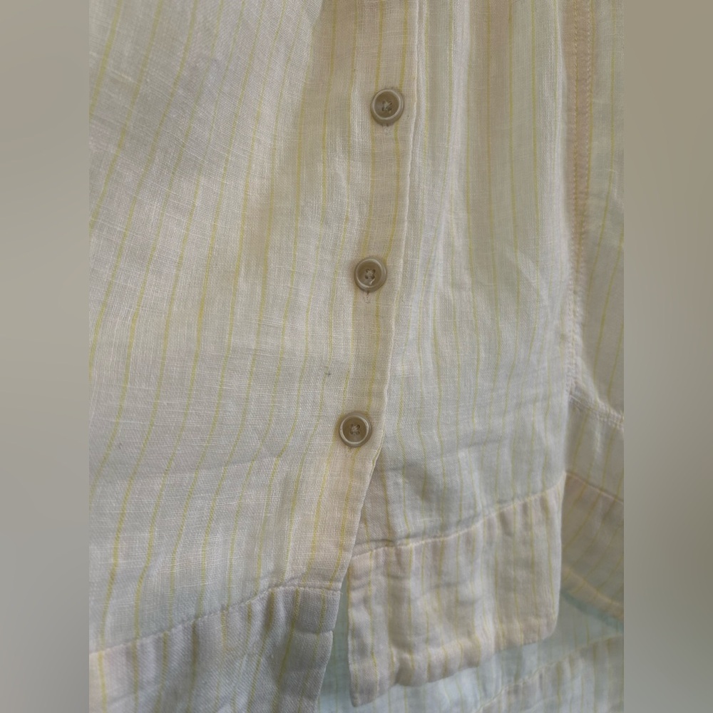 Free People linen button-up hooded top - Picture 4 of 9